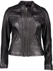 7eleven Skórzana kurtka "Rubina" w kolorze czarnym rozmiar: 42. Czarne kurtki 7eleven, bez wzorów, z materiału, bez kaptura. Za 373.35 zł.