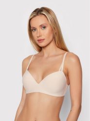 Calvin Klein Underwear Biustonosz bezfiszbinowy 000QF6017E Beżowy. Brązowe biustonosze Calvin Klein Underwear, bez wzorów, z syntetyku. Za 149.99 zł.