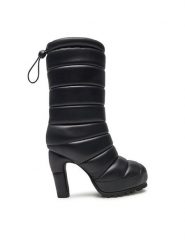 United Nude Botki Bubble Boot Hi 1088601190 Czarny. Czarne botki United Nude, bez wzorów, z materiału, bez obcasa, na słupku, bez zapięcia. Za 739.99 zł.