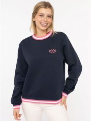 Zwillingsherz Bluza "ZH Classic" w kolorze granatowym rozmiar: L/XL. Niebieskie bluzy Zwillingsherz, l, bez wzorów, bez kaptura. Za 193.70 zł.