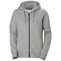 Sweat bluza z kapturem dla kobiet Helly Hansen Club. Szare bluzy Helly Hansen, bez wzorów, eleganckie, bez ramiączek, z kapturem. Za 508.50 zł.