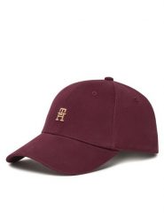 Tommy Hilfiger Czapka z daszkiem Th Elevated Chic Cap AW0AW17631 Bordowy. Czerwone czapki z daszkiem Tommy Hilfiger, bez wzorów, z bawełny. Za 209.99 zł.