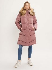 Bébé Płaszcz zimowy w kolorze jasnoróżowym rozmiar: L. Różowe płaszcze bebe, na zimę, l, bez wzorów, z puchu, bez kaptura. Za 274.75 zł.