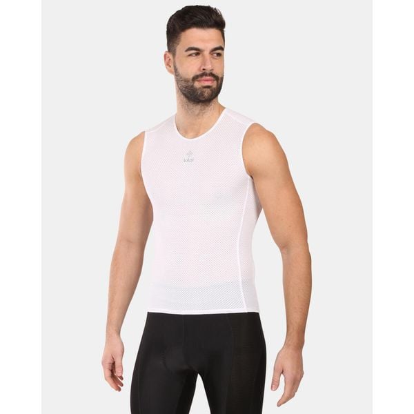 Tank top Kilpi Netty. Białe topy Kilpi, bez wzorów, sportowe, bez kołnierzyka, bez ramiączek. Za 112.21 zł.