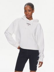 Tommy Jeans Bluza Essential Logo DW0DW17797 Biały Relaxed Fit. Białe bluzy Tommy Jeans, m, bez wzorów, z bawełny, bez kaptura. Za 259.99 zł.