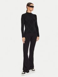 Hugo Sweter Sater 50518323 Czarny Slim Fit. Czarne swetry Hugo, xs, bez wzorów, z wiskozy, bez ramiączek. Za 399.99 zł.