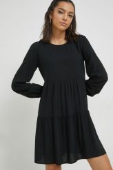 Only sukienka kolor czarny mini rozkloszowana. Czarne sukienki ONLY, l, bez wzorów, z wiskozy, bez kołnierzyka, bez ramiączek, mini, rozkloszowane. Za 159.99 zł.