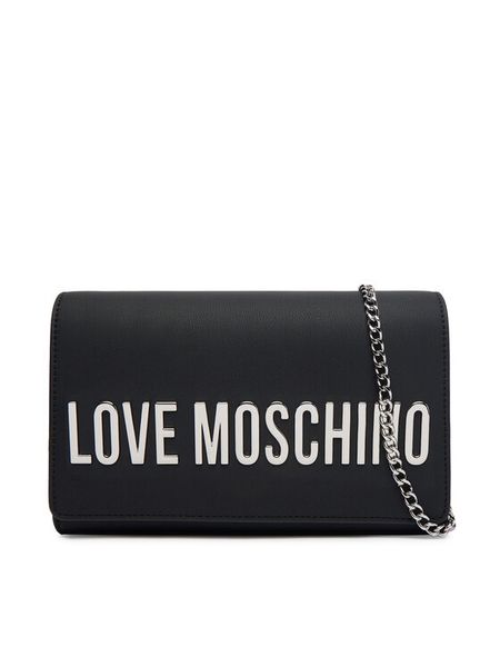LOVE MOSCHINO Torebka JC4103PP1OKD000B Czarny. Czarne kopertówki Love Moschino, bez wzorów, ze skóry, wizytowe, bez dodatków. Za 699.99 zł.