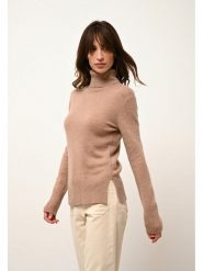 Just Cashmere Kaszmirowy golf "Lexie" w kolorze beżowym rozmiar: S. Brązowe swetry Just Cashmere, s, bez wzorów, z kaszmiru, bez ramiączek. Za 391.99 zł.
