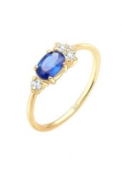 Elli PREMIUM Damski zaręczyny z syntetycznym rubinem i kryształami cyrkonii w pozłacanym srebrze 925 Sterling Silver Pierścionki 1 ct. Szare pierścionki Elli PREMIUM, z cyrkonią, pozłacane. Za 283.99 zł.