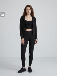 Legginsy sportowe Everyday Active - czarny. Czarne legginsy Sinsay, bez wzorów, sportowe. Za 39.99 zł.
