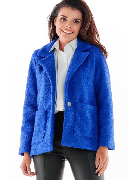 Awama Płaszcz w kolorze niebieskim rozmiar: S. Niebieskie płaszcze Awama, s, bez wzorów, bez kaptura. Za 264.15 zł.