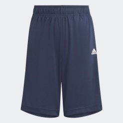 Spodenki do piłki nożnej dla dzieci ADIDAS Sereno. Niebieskie szorty adidas, bez wzorów, sportowe. W wyprzedaży za 79.99 zł.