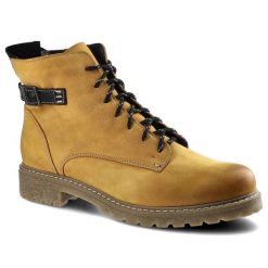 Żółte Botki Pollonus Damskie Stylowe Obuwie. Żółte botki Pollonus, bez wzorów, z nubiku, eleganckie, bez obcasa, na płaskiej podeszwie, bez zapięcia. Za 239.00 zł.