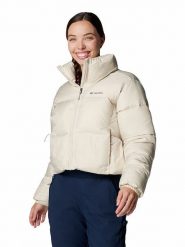 Columbia Kurtka zimowa "Puffect II" w kolorze kremowym rozmiar: XL. Brązowe kurtki Columbia, na zimę, xl, bez wzorów, z puchu, bez kaptura. Za 284.95 zł.