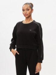 Liu Jo Sport Bluza TA4025 J4616 Czarny Regular Fit. Czarne bluzy bez kaptura Liu Jo Sport, s, bez wzorów, z syntetyku, bez kaptura. Za 259.99 zł.