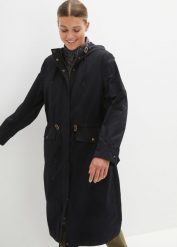 Parka przejściowa z wyjmowaną kamizelką pikowaną. Zielone płaszcze bonprix, bez wzorów, bez kaptura. Za 329.99 zł.