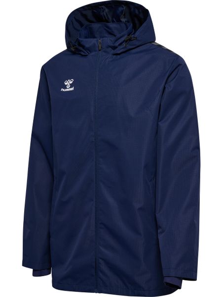 Wodoodporna kurtka Hummel Authentic All Weather. Niebieskie kurtki do biegania Hummel, xl, bez wzorów, z elastanu, z kapturem, do biegania. Za 254.42 zł.