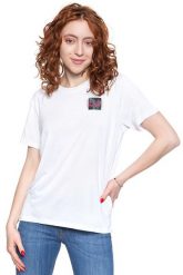 LEE RELAXED FIT TEE DAMSKI T-SHIRT KOSZULKA LOGO BRIGHT WHITE L40CBWLJ 112108494. Białe t-shirty Lee, l, bez wzorów, bez kołnierzyka, bez ramiączek. Za 59.99 zł.
