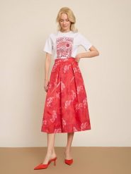 BGN Spódnica w kolorze czerwonym rozmiar: 38. Czerwone spódnice BGN, na imprezę, bez wzorów, midi. Za 121.99 zł.