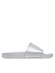 KARL LAGERFELD Klapki Kondo 2.0 KL80908A Srebrny. Szare klapki KARL LAGERFELD, bez wzorów, z tworzywa sztucznego, bez obcasa, bez zapięcia. Za 219.99 zł.