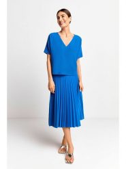 Rich & Royal Sweter w kolorze niebieskim rozmiar: S. Niebieskie swetry Rich & Royal, s, bez wzorów, ze splotem, bez ramiączek. Za 220.63 zł.