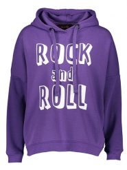 Miss goodlife Bluza "Rock and Roll" w kolorze fioletowym rozmiar: M. Różowe bluzy miss goodlife, m, bez wzorów, z bawełny, rockowe, bez ramiączek, z kapturem. Za 110.04 zł.