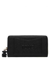 TOUS Portfel 2002374051 Czarny. Czarne portfele tous, bez wzorów, ze skóry. Za 499.99 zł.