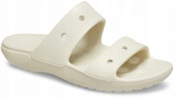 Klapki Dla Dorosłych Crocs Classic Sandal. Brązowe klapki Crocs, bez wzorów, z materiału, bez obcasa, bez zapięcia. Za 118.99 zł.