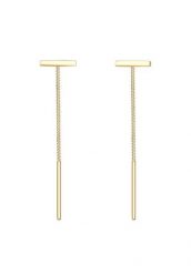 Elli Damskie kolczyki do przeciągania Pull-Through Geo Trend w srebrze próby 925 Sterling Silver Kolczyki 1 ct. Szare kolczyki Elli, srebrne. Za 208.99 zł.