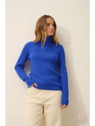 Just Cashmere Kaszmirowy golf "Miraya" w kolorze niebieskim rozmiar: XXL. Niebieskie swetry Just Cashmere, xxl, bez wzorów, z kaszmiru, bez ramiączek. Za 326.56 zł.