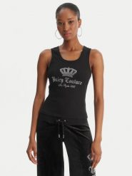 Juicy Couture Top Gothic Crown JCBLV126807 Czarny Slim Fit. Czarne topy Juicy Couture, l, bez wzorów, z bawełny, bez kołnierzyka, bez ramiączek. Za 199.99 zł.