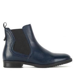 Botki Lasocki. Niebieskie botki Lasocki, bez wzorów, bez obcasa, na płaskiej podeszwie, bez zapięcia. Za 239.99 zł.