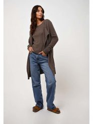 AUTHENTIC CASHMERE Kaszmirowy kardigan "Chésery" w kolorze khaki rozmiar: S. Brązowe swetry AUTHENTIC CASHMERE, na lato, s, bez wzorów, z kaszmiru, bez ramiączek. Za 290.57 zł.