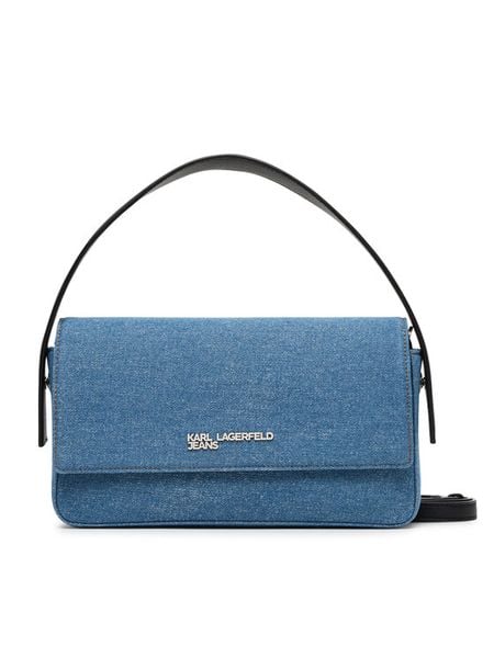 Karl Lagerfeld Jeans Torebka A3W30326 Niebieski. Niebieskie torebki klasyczne Karl Lagerfeld Jeans, bez wzorów, z bawełny, bez dodatków. Za 359.99 zł.