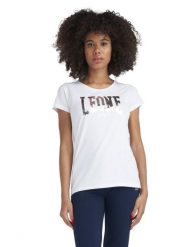 Damska koszulka maxi z logo i krótkim rękawem Training. Białe t-shirty sportowe LEONE 1947 APPAREL, l, bez wzorów, z bawełny, bez ramiączek, na fitness i siłownię. Za 84.16 zł.