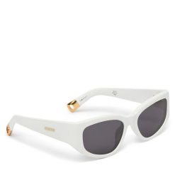 Okulary przeciwsłoneczne JACQUEMUS. Białe okulary przeciwsłoneczne JACQUEMUS, bez wzorów. Za 1,259.00 zł.