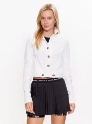 Versace Jeans Couture Kurtka jeansowa 74HAS404 Biały Regular Fit. Białe kurtki Versace Jeans Couture, bez wzorów, z bawełny, bez kaptura. Za 1,039.00 zł.