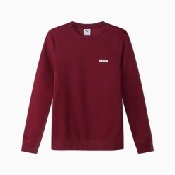 Bluza damska Puma ESS SMALL LOGO CREW FL 68831422. Fioletowe bluzy Puma, m, bez wzorów, z bawełny, klasyczne, bez ramiączek, bez kaptura. Za 129.94 zł.