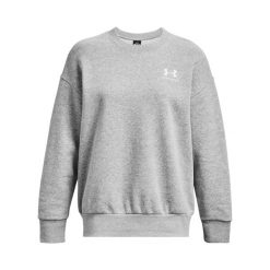 Bluza damska Under Armour Essential Flc OS Crew. Białe bluzy Under Armour, bez wzorów, sportowe, bez ramiączek, bez kaptura. Za 276.50 zł.