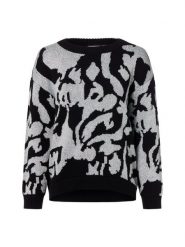 Vila Damski sweter z dzianiny - VIBeca Kobiety Bawełna srebrny|czarny wzorzysty, L. Czarne swetry Vila, l, bez wzorów, z bawełny, bez ramiączek. Za 249.95 zł.