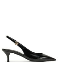 Furla Sandały Sfera Slingback YJ07SFE Y57000 O6000 Czarny. Czarne sandały Furla, bez wzorów, ze skóry, bez obcasa, na szpilce, bez zapięcia. Za 1,399.00 zł.