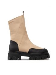 Rage Age Botki RA-69-06-000517 Beżowy. Brązowe botki Rage Age, bez wzorów, ze skóry, bez obcasa, na płaskiej podeszwie, bez zapięcia. Za 449.99 zł.