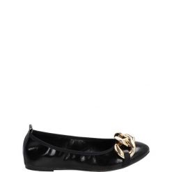 BALERINY Z OZDOBĄ ROSA NAPLAK NERO. Baleriny Venezia, z aplikacjami, ze skóry, bez obcasa, bez zapięcia. Za 159.00 zł.