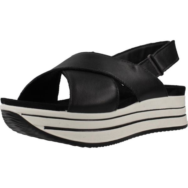 Sandały IMAC 758360I Czarny. Czarne sandały Imac, bez wzorów, ze skóry, bez obcasa, bez zapięcia. Za 275.99 zł.