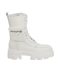 WORKERY DAMSKIE 4150 PELLE BIANC. Botki Venezia, bez wzorów, ze skóry, bez obcasa, bez zapięcia. Za 449.00 zł.