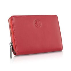 Portfel skórzany BETLEWSKI czerwony BPD-NVTC-361 RED. Czerwone portfele Betlewski, bez wzorów, ze skóry. Za 159.99 zł.