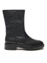 Calvin Klein Botki Flat Ankle Boot Mono Mix HW0HW02195 Czarny. Czarne botki Calvin Klein, bez wzorów, ze skóry, bez obcasa, na płaskiej podeszwie, bez zapięcia. Za 399.99 zł.