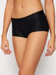 Chantelle Bokserki Soft Stretch C10640 Czarny. Czarne bokserki damskie Chantelle, bez wzorów, z syntetyku. Za 49.99 zł.