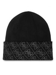 Guess Czapka W5BZ20 Z2NQ2 Czarny. Czarne czapki zimowe Guess, z aplikacjami, z wiskozy. Za 214.99 zł.